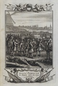 General Fairfax med sina styrkor före staden Oxford (gravyr) av English School