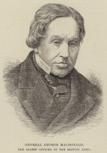 General George MacDonald, brittiska arméns äldsta officer (gravyr) av English School