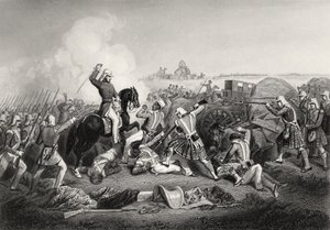 General Havelocks angrepp på Nana Sahib i Futtypore 1857, ur "The History of the Indian Mutiny", publicerad 1858. av English School