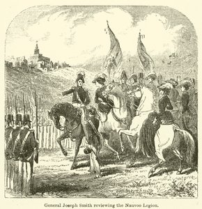 General Joseph Smith granskar Nauvoo Legion (gravyr) av English School