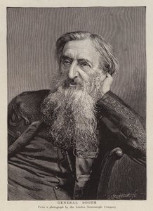 General William Booth, brittisk grundare av Frälsningsarmén (litho) av English School