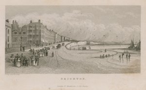 Allmän vy längs havet vid Brighton av English School