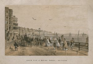 Översikt över Chain Pier och Marine Parade i Brighton av English School