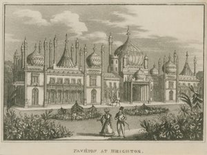 Översikt över Royal Pavilion i Brighton av English School