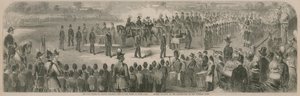 Allmän bild av scenen i Hyde Park i samband med utdelningen av Victoria Cross av English School