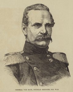 General von Roon, preussisk krigsminister (gravyr) av English School
