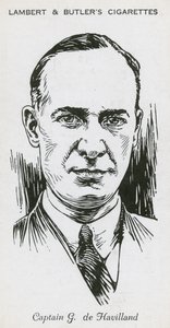 Geoffrey de Havilland, engelsk flygare och flygplansdesigner och tillverkare av English School