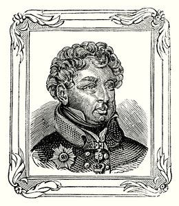 George Augustus Frederick IV, son till George III föddes den 12 augusti 1762, proklamerades den 31 januari 1820 och kröntes den 19 juli 1821 (gravyr) av English School