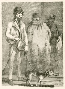 George Dyball, en blind tiggare av betydande ryktbarhet, och hans hund Nelson av English School