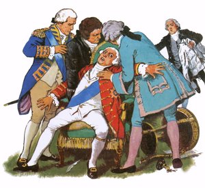 George III lider av en attack av galenskap av English School