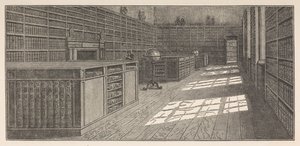 George III:s bibliotek, The Great (eller West) Library, Buckingham House, från Frederick Augusta Barnard, Bibliothecae regiae catalogus, volym I av English School