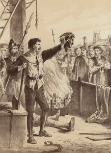 George Swallowell, "Se huvudet av en förrädare" (litografi) av English School