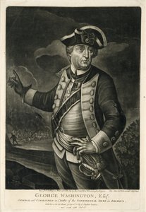 George Washington, Esqr., general och överbefälhavare för den kontinentala armén i Amerika av English School