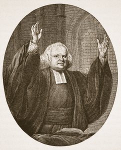 George Whitefield, illustration från The Church of England: A History for the People av H.D.M. Spence-Jones, pub. ca 1910 (sepiafoto) av English School