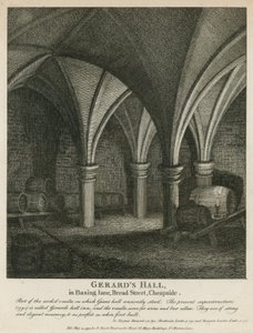 Gerards Hall i Basing Lane, Bread Street, Cheapside av English School