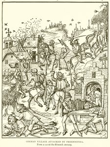 German Village attackerades av Freebooters av English School