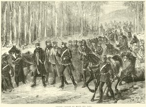 Tyskt kavalleri på väg till Paris, oktober 1870 av English School