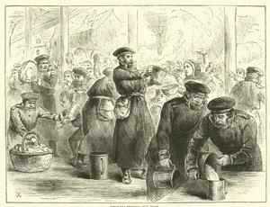 Tyskarna serverar mat, januari 1871 av English School