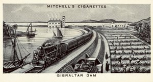 Gibraltar Dam (litho) av English School