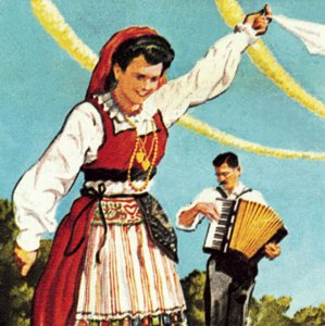 Flicka i Portugals nationaldräkt av English School