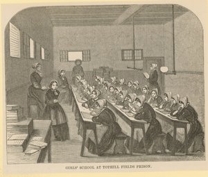 Flickskola i Tothill Fields Prison av English School
