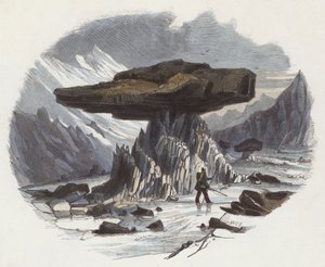 Glaciärbord (färgad gravyr) av English School