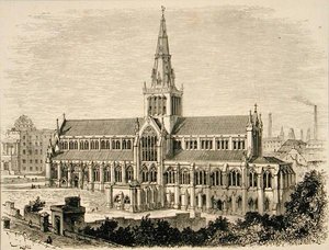 Glasgow Cathedral ca 1880, från "Scottish Pictures" publicerad av Religious Tract Society av English School