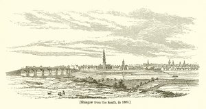 Glasgow från söder, 1660 av English School