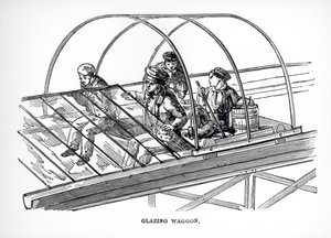 Glasvagn använd på Paxtons Crystal Palace, 1850 av English School