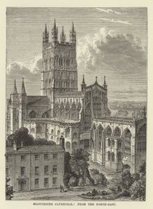 Gloucester Cathedral, från nordost av English School