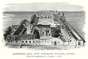 Gloucester Hall (numera Worcester College), Oxford (gravyr) av English School
