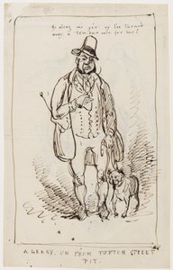 Följ med dig, jag har gett henne en lapp med tio ordspel! En Leary un från Tufton Street Pit, ca 1825 av English School