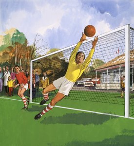 Målvakt i fotbollsmatchen av English School