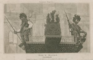 Gog och Magog, Guildhall, London av English School