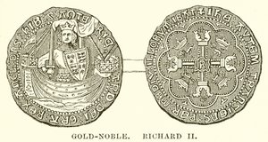 Guld-Noble. Richard II av English School