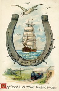 Lycka till (färg litho) av English School
