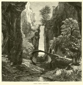 Gorge nära Sorrento av English School