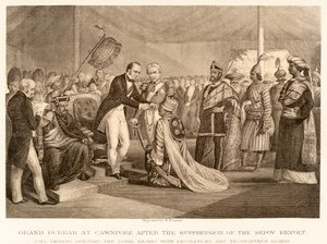Grand Durbar i Cawnpore efter undertryckandet av Sepoy-revolten av English School