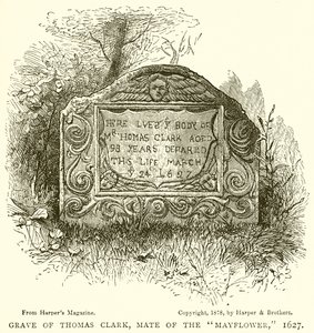 Grav av Thomas Clark, Mate of the Mayflower, 1627 av English School