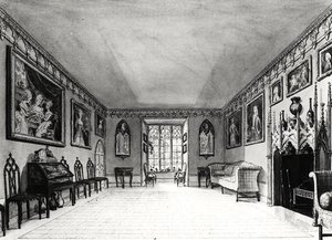 Great Parlour of Strawberry Hill (litho) (s/h foto) swed av English School
