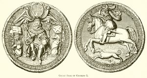 Charles I:s stora sigill av English School