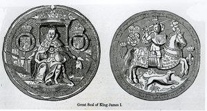 Jakob I:s stora sigill (1566-1625) av English School