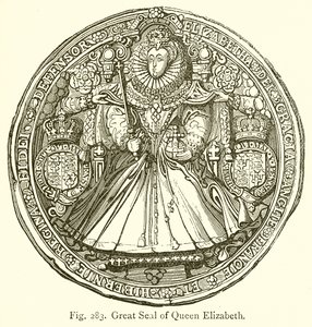 Drottning Elizabeths stora sigill av English School