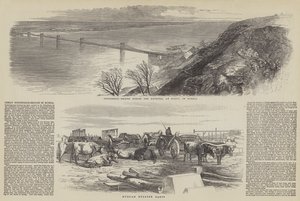 Stora hängbron i Ryssland (gravyr) av English School
