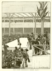Stor unionistdemonstration i Belfast, 1890 av English School