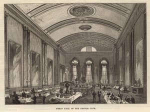 Stora salen i Temple Club, London av English School