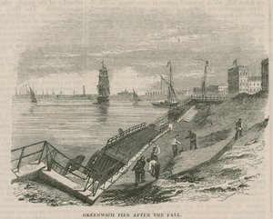 Greenwich Pier efter hösten av English School