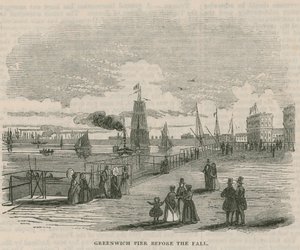 Greenwich Pier vor dem Einsturz