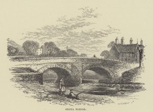 Greta Bridge (gravyr) av English School