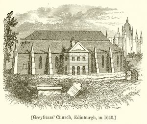 Greyfriars Church, Edinburgh, 1640 av English School